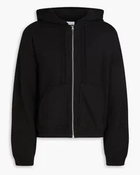 John Elliott + Co Hoodie aus Baumwollfrottee mit Reißverschluss Schwarz