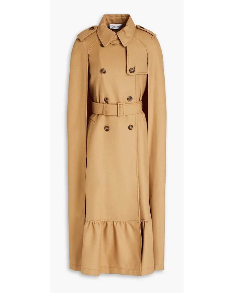 RED Valentino REDValentinoTrenchcoat aus Woll-Gabardine mit Cape-Effekt Braun