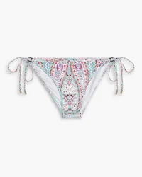 Melissa Odabash Malta Artemis tief sitzendes Bikini-Höschen mit Paisley-Print Blau