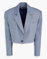 Alice + Olivia Alice OliviaCropped Blazer aus Denim Blau