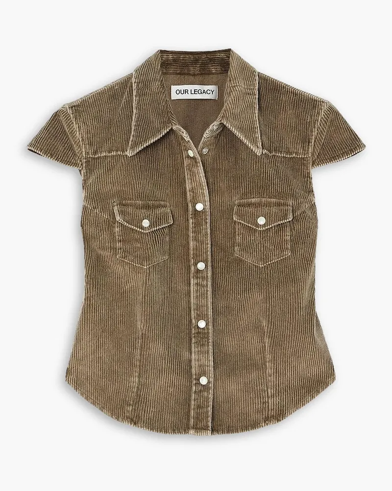 Our Legacy Daisy cotton-corduroy shirt Braun