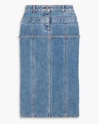 Jacquemus Midirock aus Denim mit Einsätzen Blau