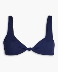 Melissa Odabash Triangel-Bikini-Oberteil mit Knotendetail Blau