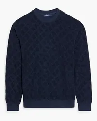 Frescobol Carioca Motta Sweatshirt aus Jacquard aus Baumwollfrottee Blau