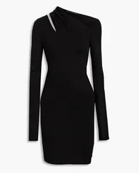 Helmut Lang Minikleid aus Jersey mit Cut-outs Schwarz