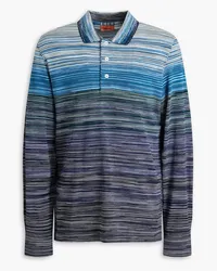 Missoni Poloshirt aus Baumwoll-Piqué inSpace-Dye-Optik Blau