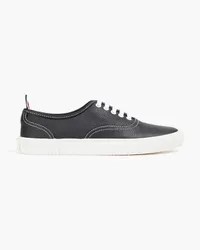 Thom Browne Heritage Sneakers aus Narbenleder Schwarz