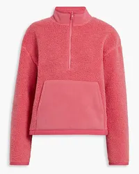 ATM Sweatshirt aus Fleece mit halblangem Reißverschluss Pink