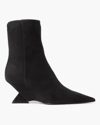 ATTICO Cheope Ankle Boots aus Veloursleder Schwarz