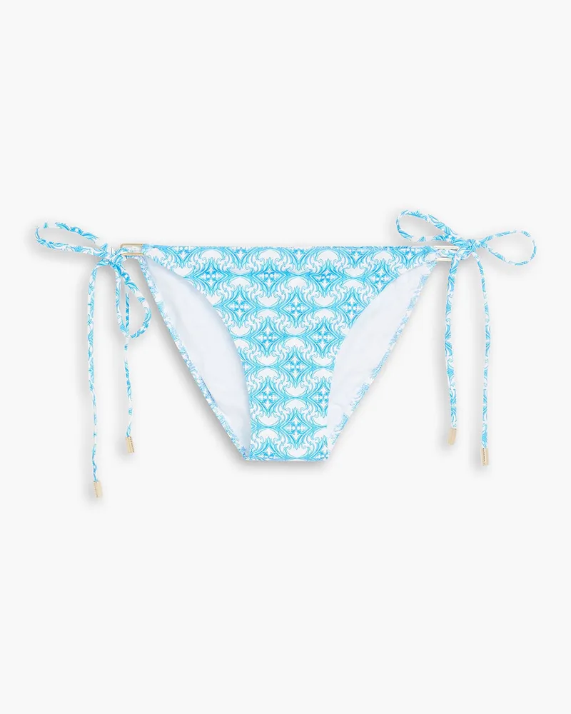 Melissa Odabash Cancun tief sitzendes Bikini-Höschen mit Print Blau