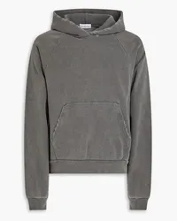 John Elliott + Co Hoodie aus Baumwollfleece inDistressed-Optik Grau