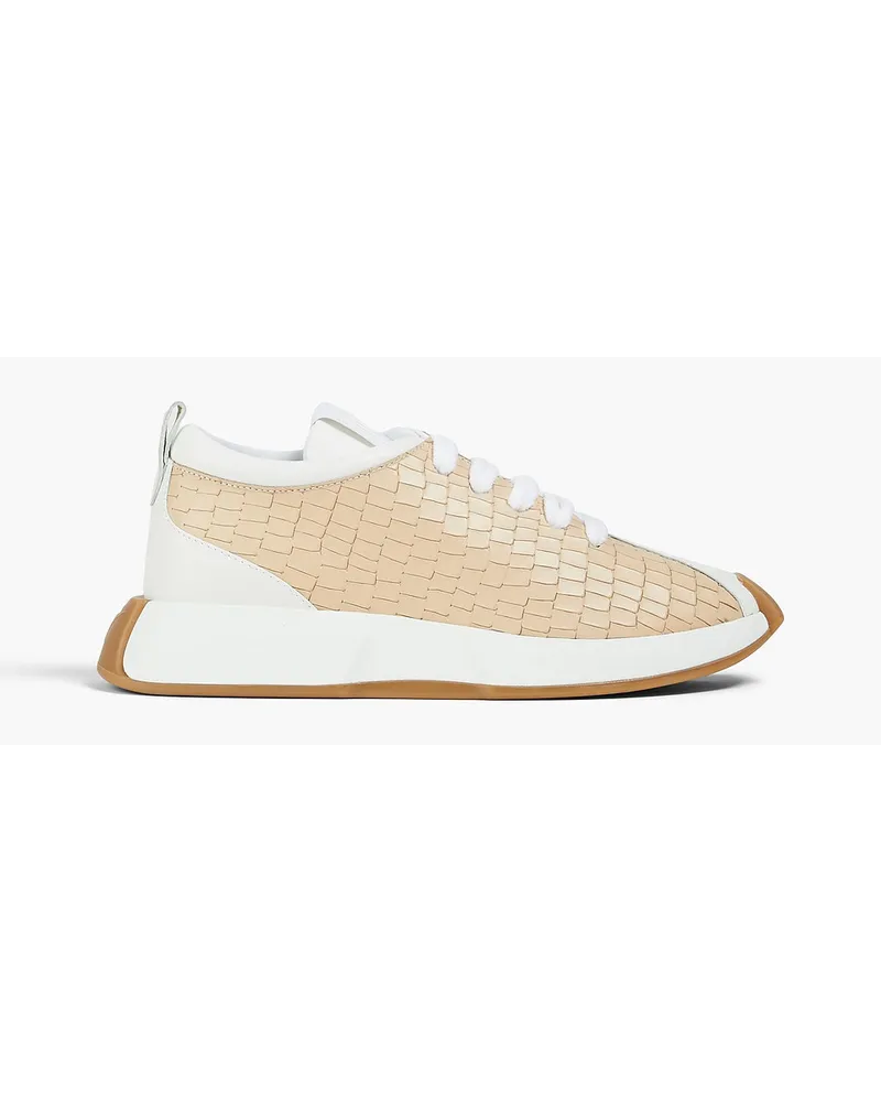 Giuseppe Zanotti Ferox Sneakers aus Leder mit Schlangeneffekt Neutral