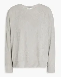 James Perse Sweatshirt aus Samt inKnitteroptik Grau