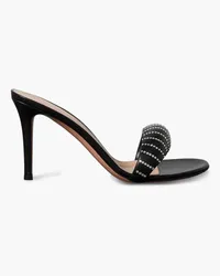 Gianvito Rossi Bijoux 90 verzierte Mules aus Leder Schwarz