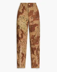 RE/DONE Cargohose aus Gabardine aus einer Baumwollmischung mit Camouflagemuster Neutral