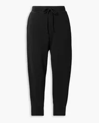 Nili Lotan Nolan Cropped Track Pants aus Baumwollfrottee Schwarz