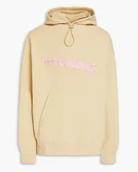 Jacquemus Spirale Hoodie aus Baumwollfrottee mit Stickereien Neutral