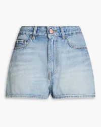 Ganni Jeansshorts inausgewaschener Optik Blau