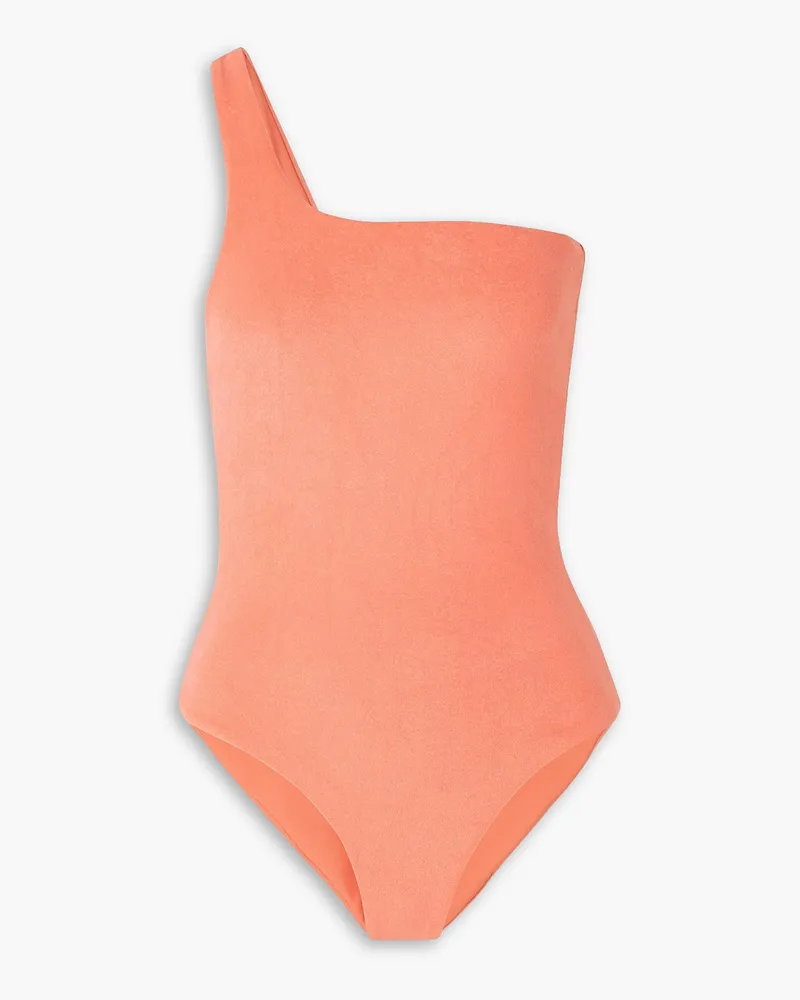 JADE SWIM Evolve Badeanzug aus Frottee mit asymmetrischer Schulterpartie Orange