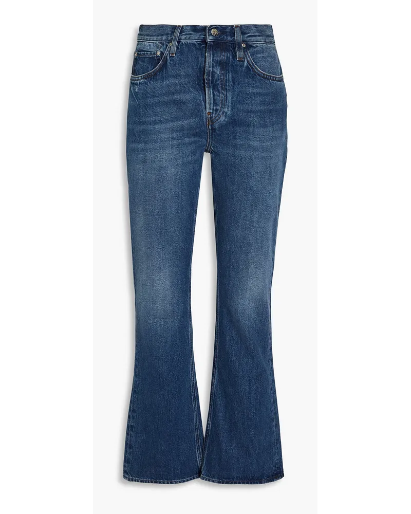 Totême Hoch sitzende Kick-flare-Jeans Blau