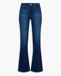 Paige Laurel Canyon hoch sitzende Bootcut-Jeans Blau