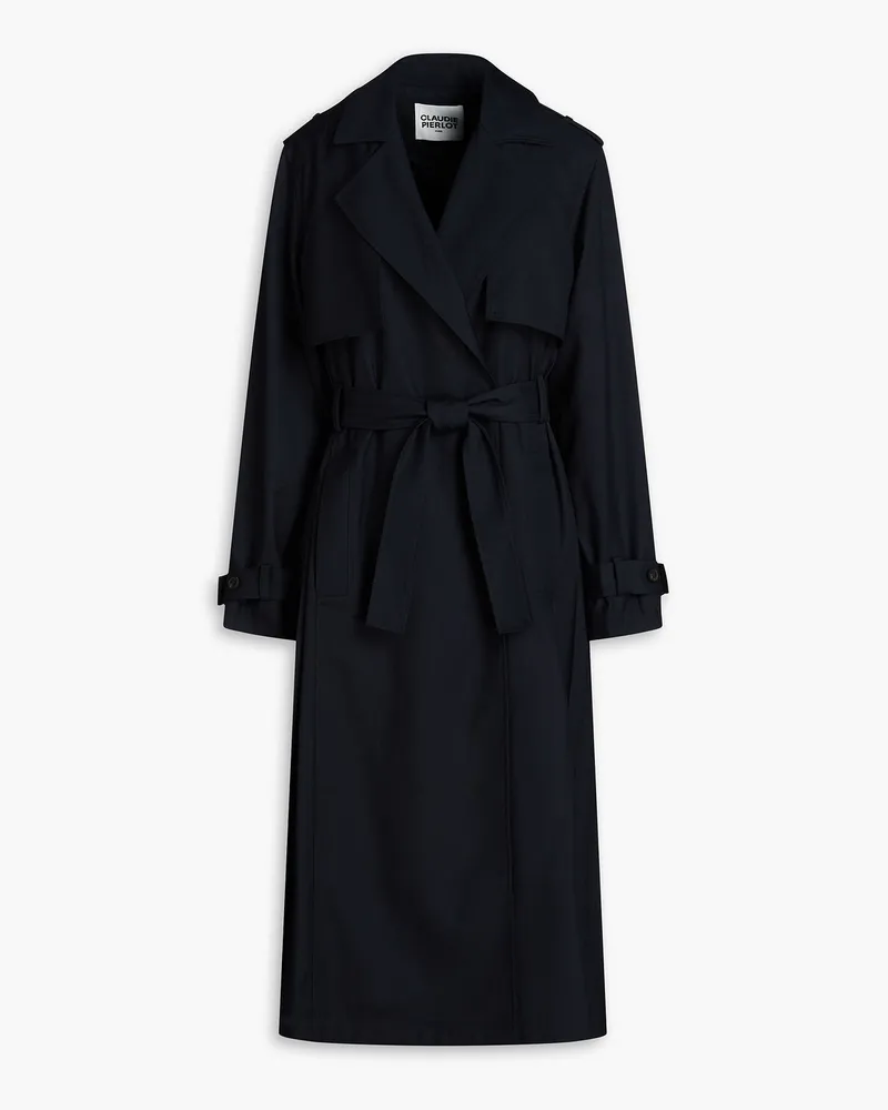 Claudie Pierlot Trenchcoat aus Twill Blau