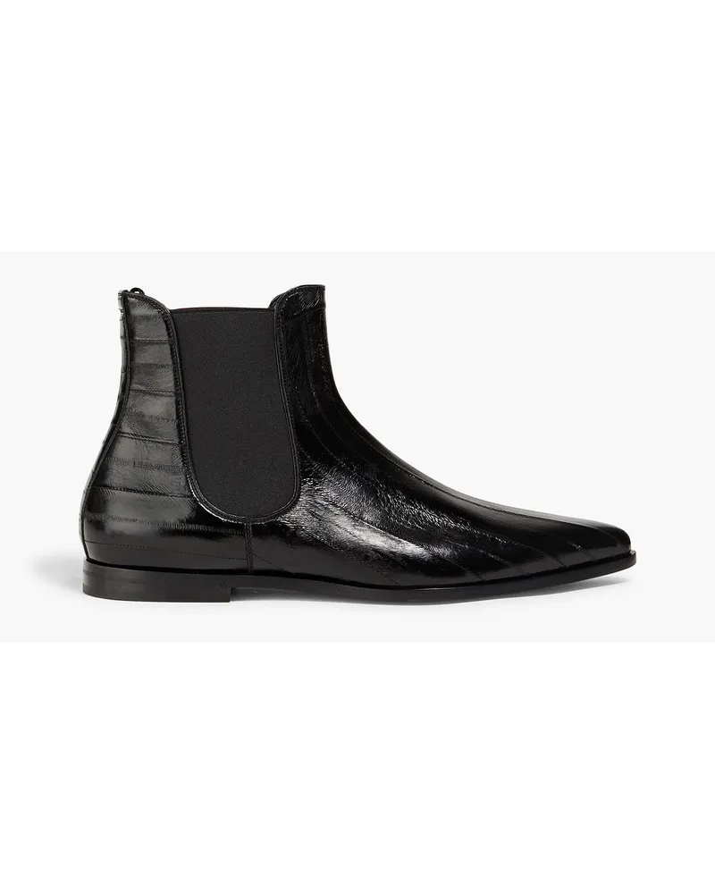 Dolce & Gabbana Chelsea-Boots aus Aalleder Schwarz