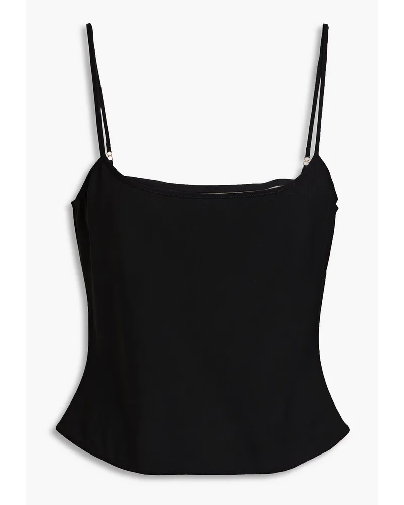 Jacquemus Tangelo Top aus Stretch-Wolle Schwarz