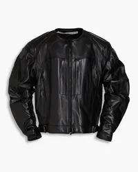 Alexander Wang Bomberjacke aus Leder Schwarz