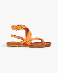 Zimmermann Sandalen aus Leder Orange