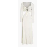 Mélange cutout cotton-jersey maxi dress