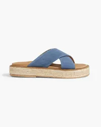 Iris & Ink Nattie Espadrille-Sandalen aus Veloursleder Blau