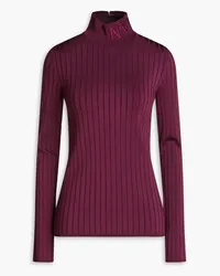 Nina Ricci Rollkragenpullover aus Rippstrick Lila