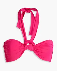 BONDI BORN Sylvie Bandeau-Bikini-Oberteil mit Twist-Detail Lila