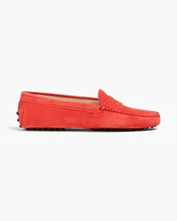 TOD'S Loafers aus Veloursleder Rot