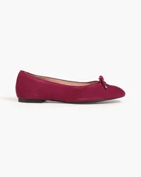 Stuart Weitzman Gabby Ballerinas aus Veloursleder mit Schleife Lila