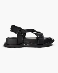 Jil Sander Plateausandalen aus Leder Schwarz