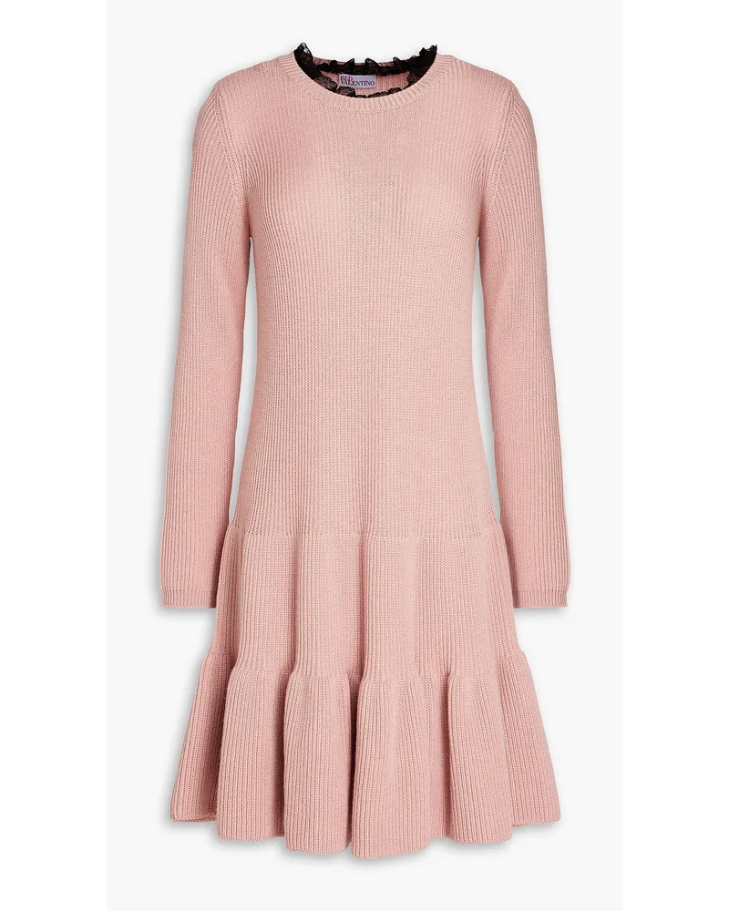 RED Valentino REDValentinoMinikleid aus gerippter Wolle Pink