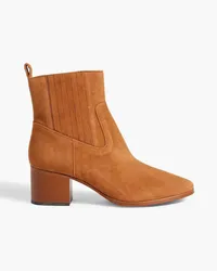 Frame Denim Le Rue Ankle Boots aus Veloursleder Braun