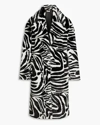 Ronny Kobo Mantel aus Kunstfell mit Zebraprint Animal-print