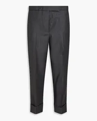 Thom Browne Cropped Karottenhose aus Woll-Twill Grau