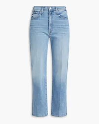 Mother Rambler hoch sitzende Jeans mit geradem Bein Blau