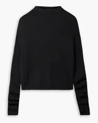 Rick Owens Verkürzter Wollpullover Schwarz