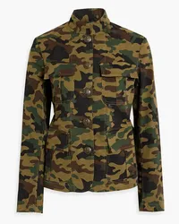 Nili Lotan Cambre Jacke aus Twill aus einer Baumwollmischung mit Camouflage-Print Grün