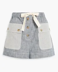 Ulla Johnson Gracie Shorts aus Baumwolle mit Streifen Grau