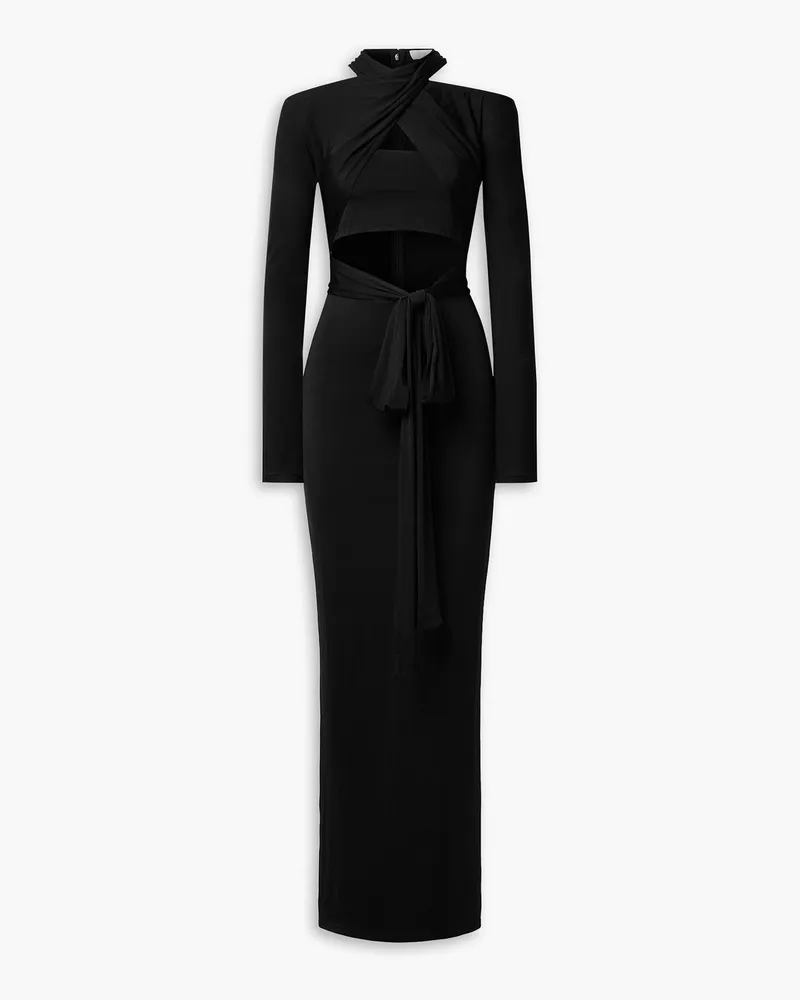 LAPOINTE Maxikleid aus Stretch-Jersey mit Cut-outs Schwarz