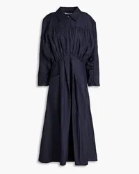 Co Hemdkleid aus Baumwoll-Chambray inMidilänge mit Raffung Blau