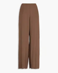 Theory Crepe de chine wide-leg pants Braun