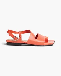 Ganni Sandalen aus Leder Orange