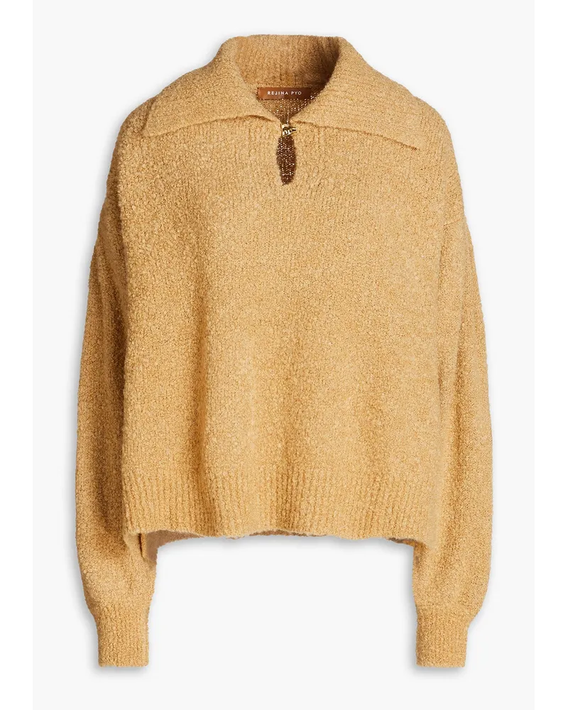 REJINA PYO Pullover aus Bouclé-Strick Neutral